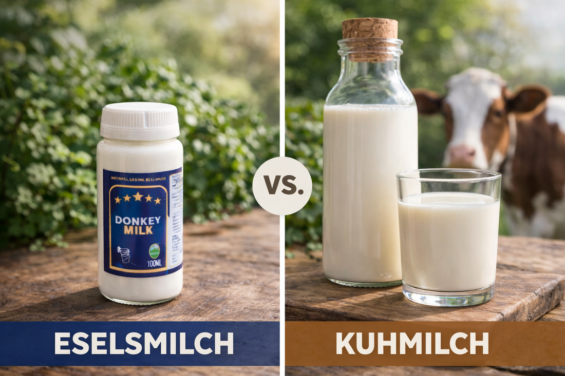 Eselsmilch vs. Kuhmilch