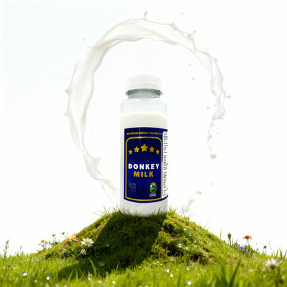 Frische Eselsmilch 200 ml Flasche Spargröße