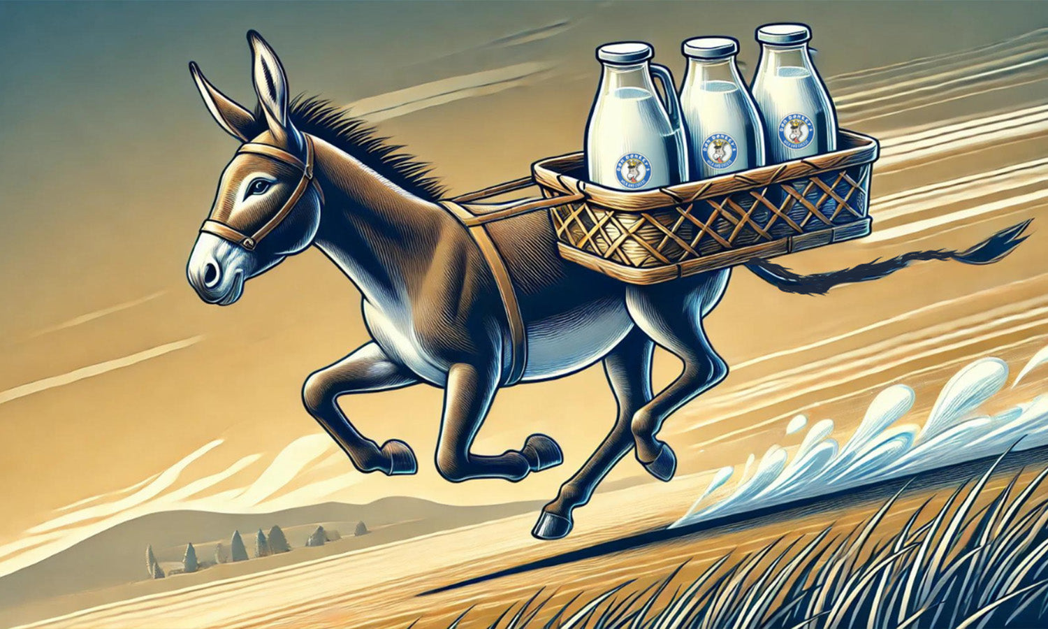 Gekühlter Versand der Eselsmilch in Deutschland — frisch geliefert bei DON DONKEY'S