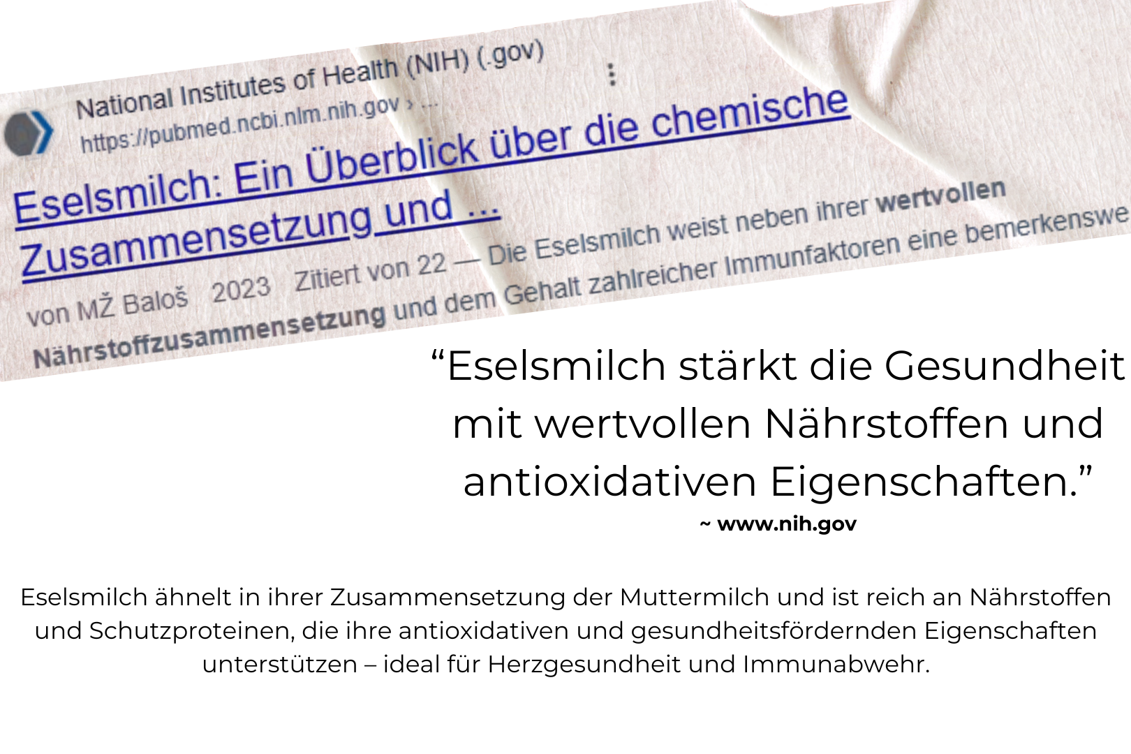 Studie über die Zusammensetzung und Nährstoffe von Eselmilch