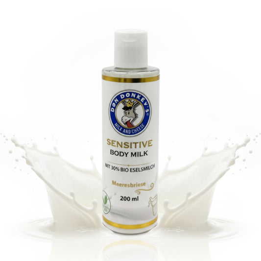 Sensitive Body Milk mit 30 Prozent Bio-Eselsmilch für empfindliche Haut